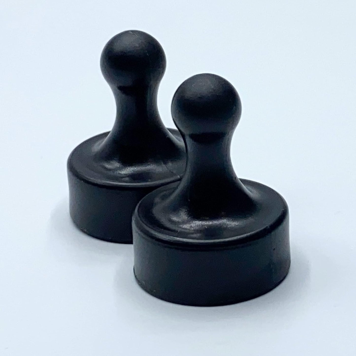 GLASSBOARD STUDIO Powerful Neodymium Magnets, Pawn-Shaped - Strong Fridge/Refrigerator and Whiteboard Magnet, Ideal for Office, Kitchen, Crafts - Rare Earth, Heavy Duty (2, Black)