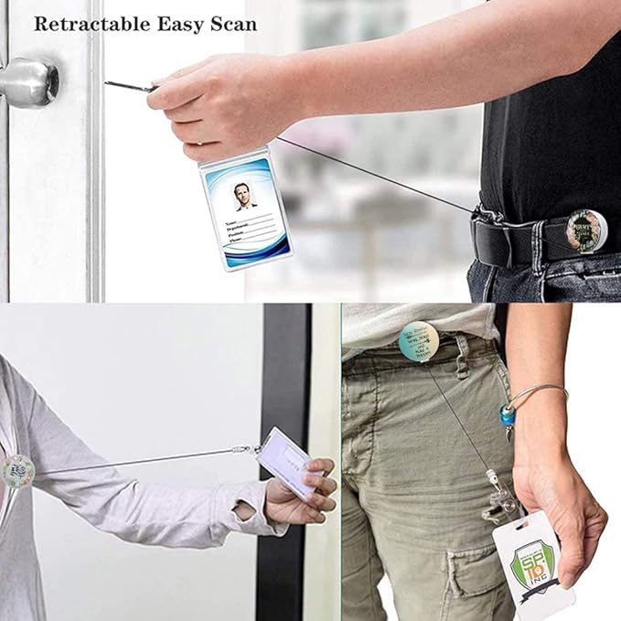 Badge Reels,Nurse Badge Holder,Retractable Badge Reel with Clip ID Card Holders for Office Worker Doctor Nurse