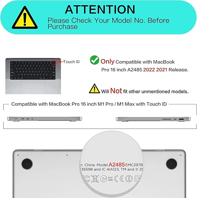 Compatible with MacBook Pro 16-inch Hard Protective Shell Cace and Keyboard Cover ( A2485, M1 Pro/Max, 2021 Release ) - Palm Tree Against Blue Sky