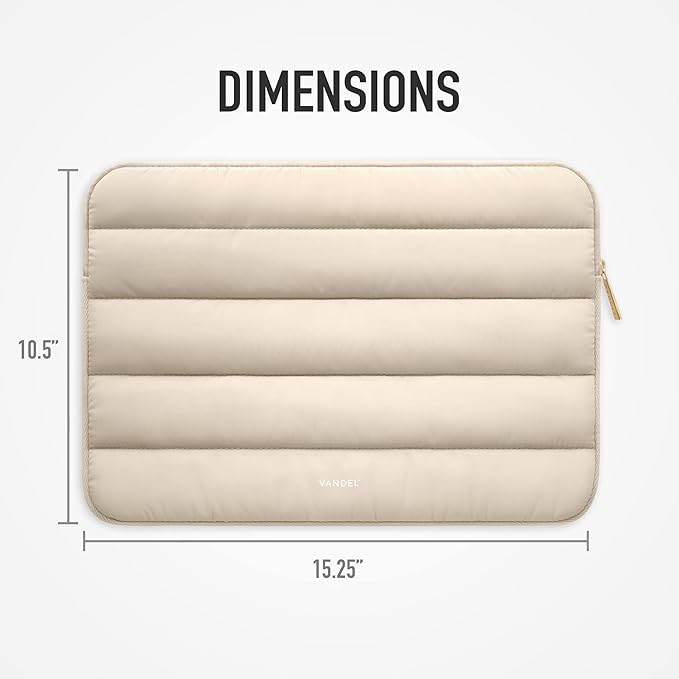 Vandel - Puffy Laptop Sleeve 15-16 Inch Sleeve for Women and Men. College Student Gifts for Christmas, MacBook Pro 16 Inch Case, 15.6 Inch HP Carrying Case Asus/Dell/HP Laptop Case 15.6 Cover