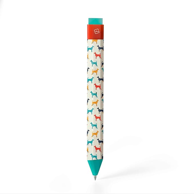 Pen Bookmark with Refills | Erasable Ballpoint Gel Pen and Bookmark 3-in-1 | Ink Novelty Pen with Eraser | Page Marker | Book Marker | Page Holder Clip | Gift for Reader and Writer (Dog)