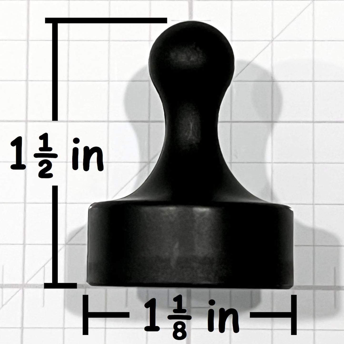 GLASSBOARD STUDIO Powerful Neodymium Magnets, Pawn-Shaped - Strong Fridge/Refrigerator and Whiteboard Magnet, Ideal for Office, Kitchen, Crafts - Rare Earth, Heavy Duty (2, Juicy Peach)