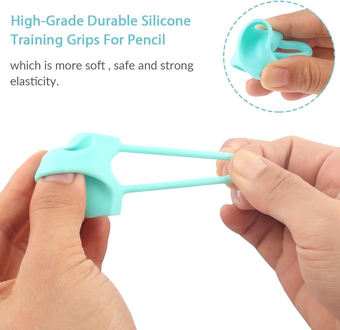 Firesara Training Grips, Original Breakthrough Assorted Writing Aid Grip Trainer Posture Correction Finger Grip for Kids Preschoolers Children Adults Special Needs for Lefties or Righties(4PCS)