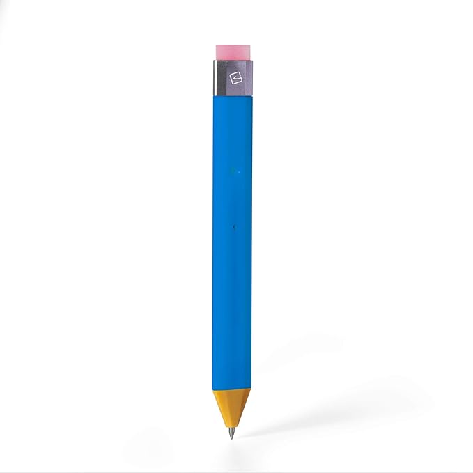 New Pen Bookmark with Refills | Erasable Ballpoint Gel Pen and Bookmark 3-in-1 | Ink Novelty Pen with Eraser | Page Marker | Book Marker | Page Holder Clip | Gift for Reader and Writer (Blue)