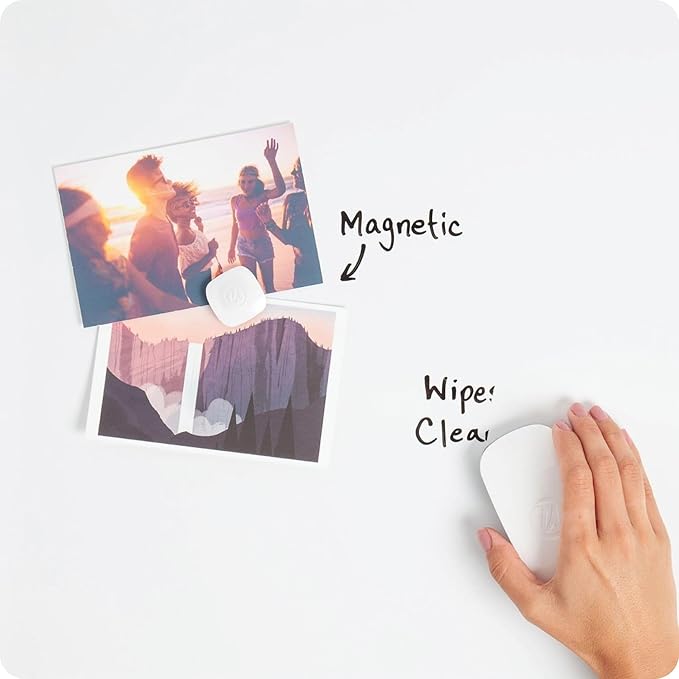 U Brands Contempo Magnetic Dry Erase Board, 11”x14”, Gray Modern Frame, Includes Magnet and Marker