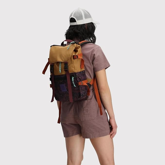 Topo Designs Rover Pack Classic - Daily Daypack for Commutes, Day Trips, Hikes, Iconic Denver Design, Recycled Nylon, (Zion Spice)
