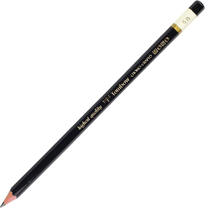 Tombow 51504 MONO Drawing Pencil, 5B, Graphite, 12-Pack