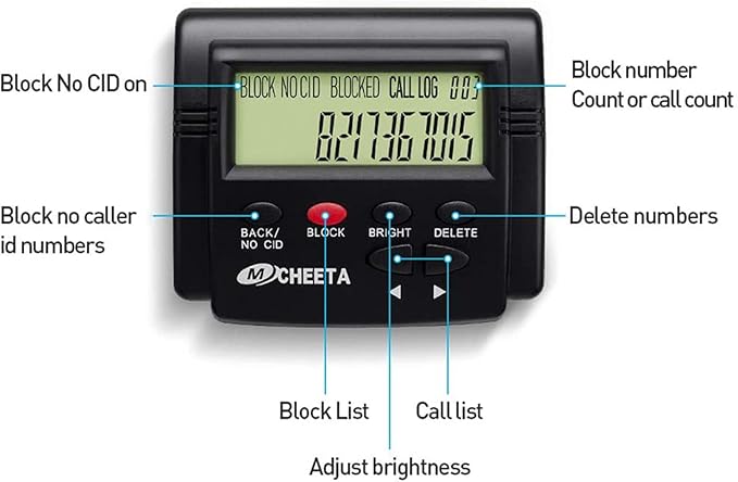 Bisofice Call Blocker for Landline Phones Telephone 2000 Caller ID Box Blocking One Touch Number Block Device Block Unwanted Robocalls and Nuisance Calls