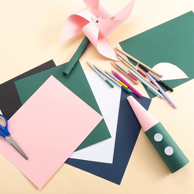 30 sheets Cardstock Paper 8 1/2 x 11 Inches for Crafts and Invitations (Black)