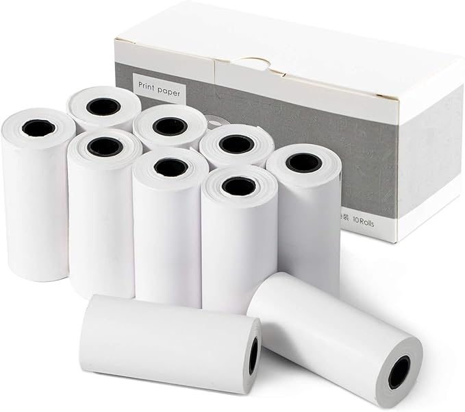 10 Rolls Print Paper for Kids Instant Print Camera Refill Print Paper Works with MINIBEAR VTech Kidizoom Camera,Thermal Paper Fit for Most Kids Instant Camera…