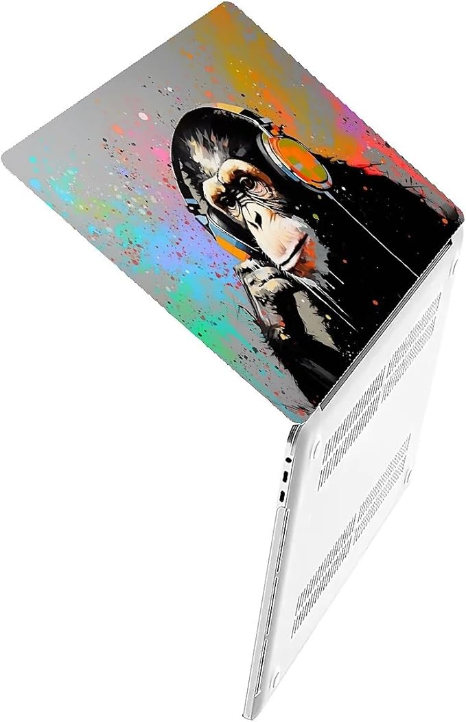 Compatible with 14.2 Inch MacBook Pro A2442/A2779, Music Monkey with Headphone Hard Plastic Shell Cover Case