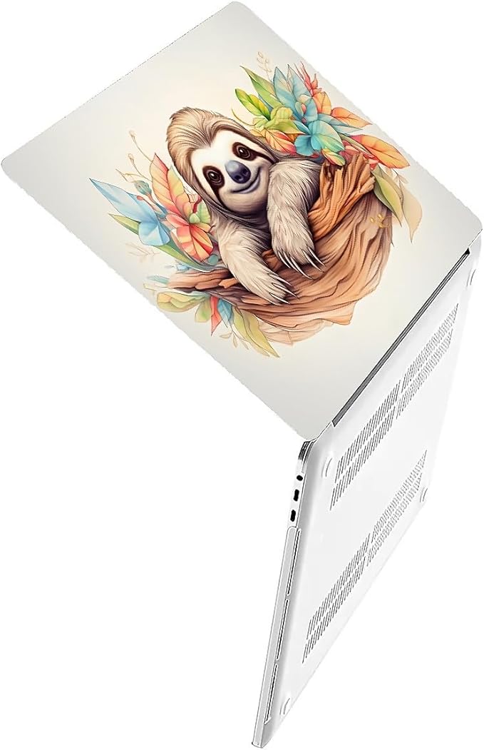 Compatible with 15.4 Inch MacBook Pro A1707/A1990, Cute Sloth Hard Plastic Shell Cover Case