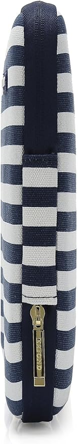 Kayond Canvas Water-Resistant 11 inch Laptop Sleeve with Pocket 11 inch 11.6 inch Laptop Case Compatible MacBook air 11 MacBook 12 Tablet (11-11.6 inches, Breton Stripe)