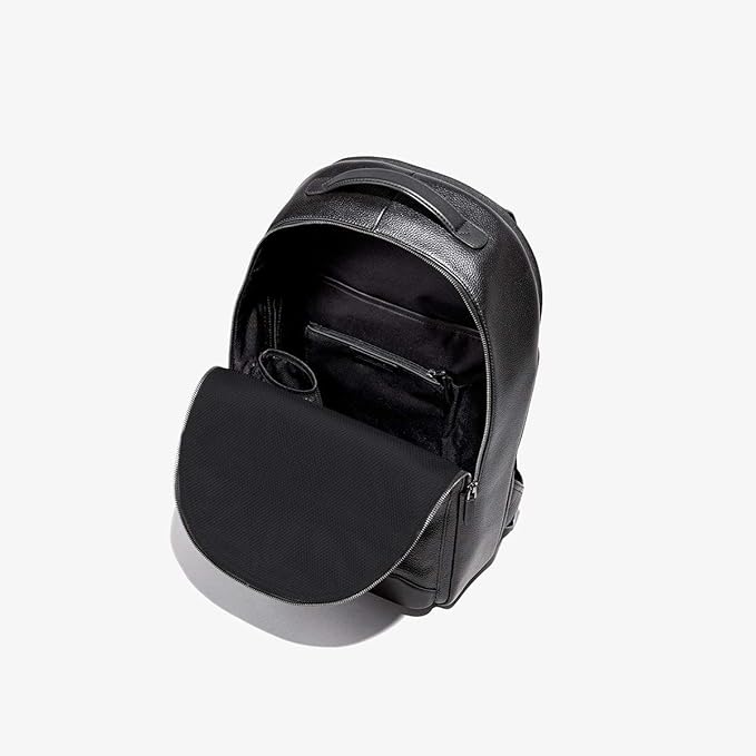 Hook + Albert Black Leather Work Backpack