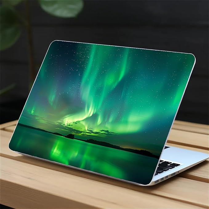 Compatible with 15 Inch MacBook Air A2941 M2 2023, Iceland Green Aurora Hard Plastic Shell Cover Case