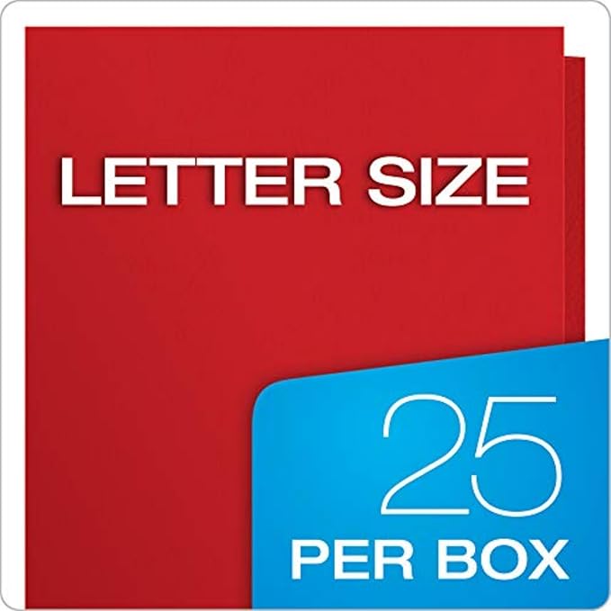 Oxford Two-Pocket Folders, Assorted Colors, Letter Size, 25 per box (57513)