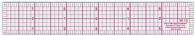 Westcott W-10 6-Inch 8ths Graph Ruler, Transparent, 1 x 6 in