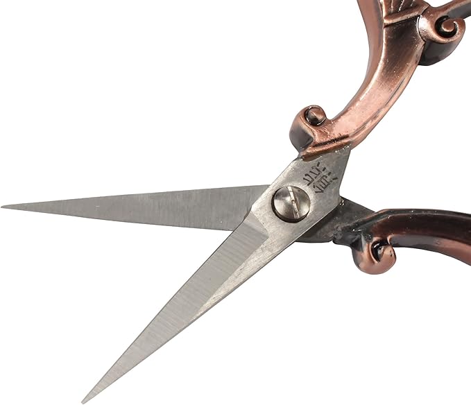 JubileeYarn Chinese Wing & Cloud Embroidery Craft Scissors - Copper - 3 Scissors