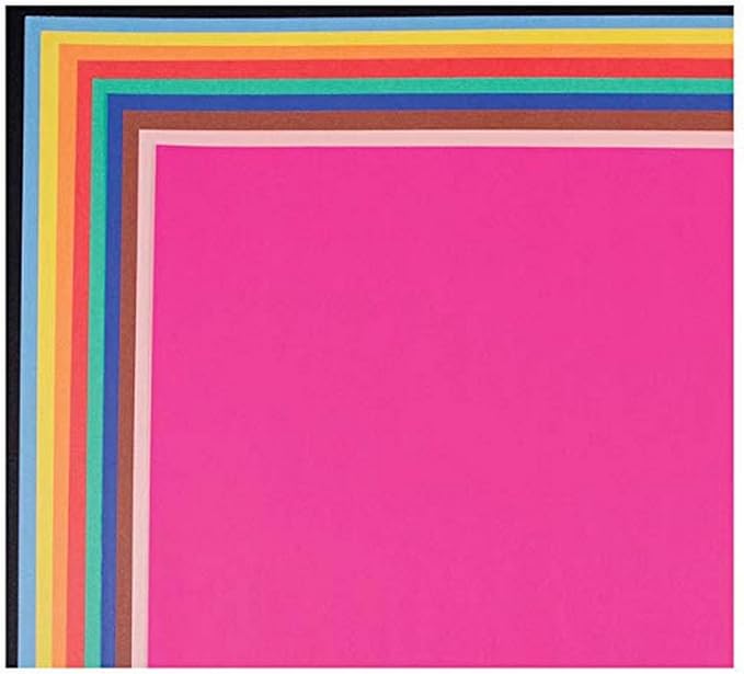 School Smart 1485739 Railroad Board, 4-ply Thickness, 22" x 28", Assorted Color 25 Count, (Pack of 1)