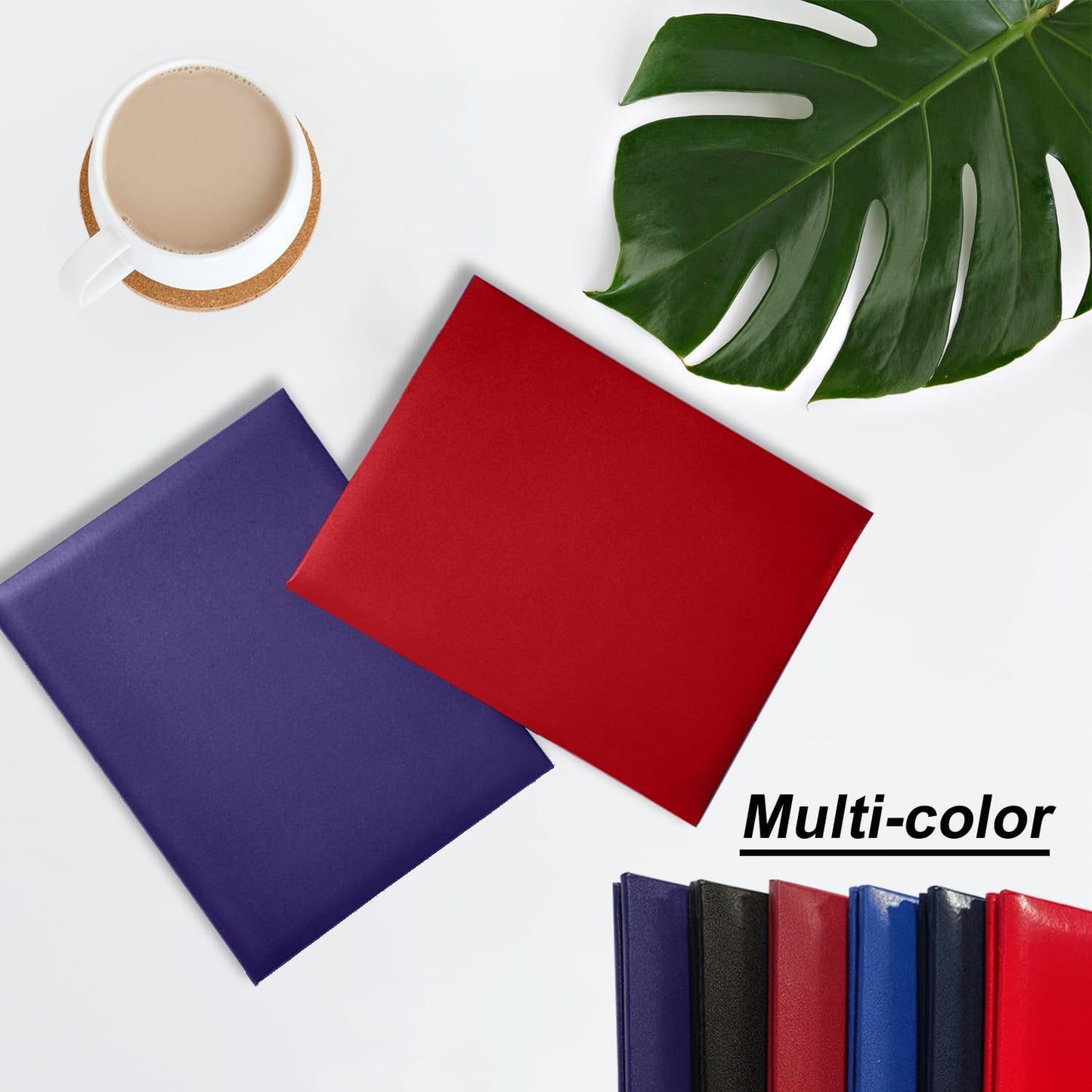 Diploma Cover 8.5x11 Inch, Graduation Certificate Holder - Elegant Faux Leather Folder for Graduation, Wedding Officiant,Red-1 Pack