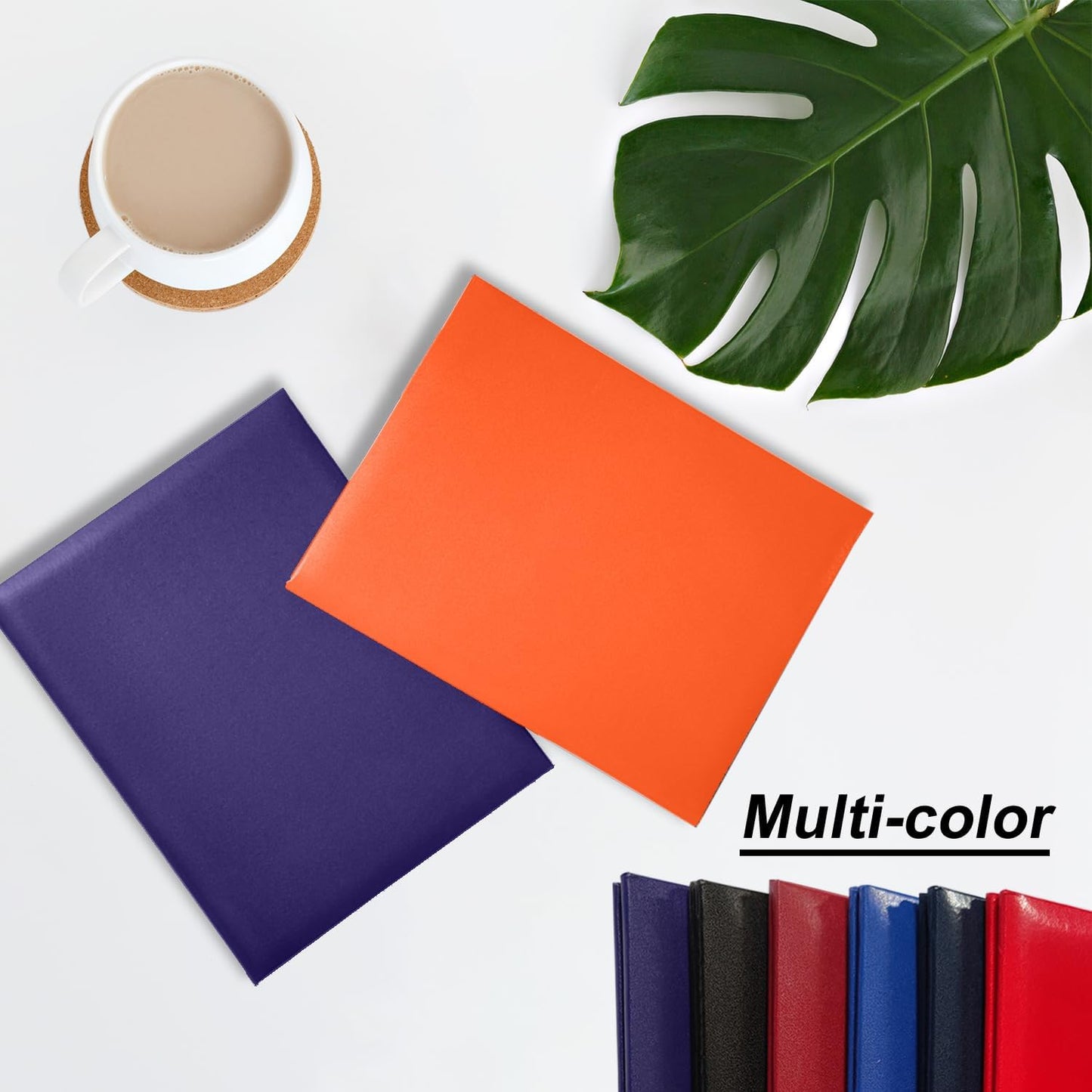 Certificate Holders 8.5"x11" Graduation Diploma Cover Document Leather Folders,Orange-5 Pack