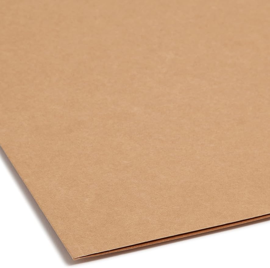 Smead Fastener File Folder, 2 Fasteners, Reinforced Straight-Cut Tab, Letter Size, Kraft, 50 per Box (14813), Brown