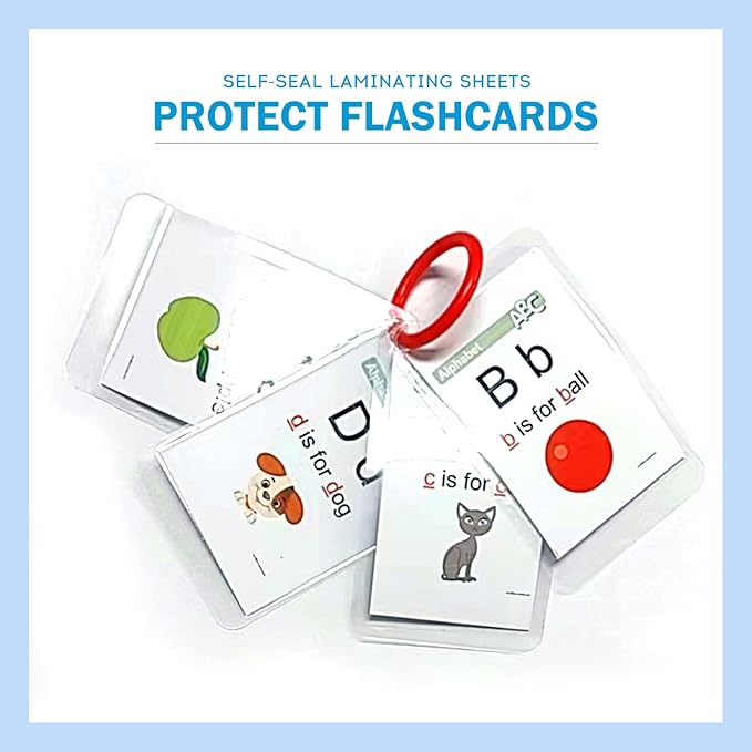 Uinkit Self Sealing Laminating Pouches Self Adhesive Laminating Sheets for Small Bussinesss Cards 2.6x3.9inches 50Pack 10Mil Thick Laminate Sheets Gloss Finish No Machine Need