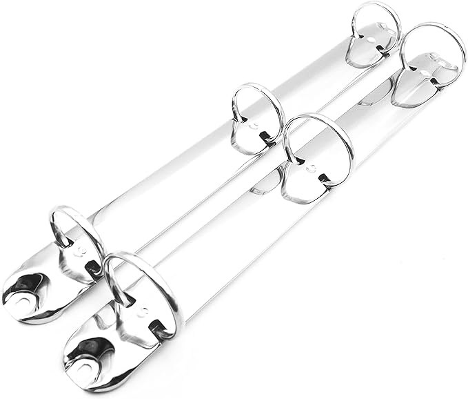 2Pcs Metal Standard Letter Size Notebook 3-Ring Binder Mechanism Replacement Kit，3 O Rings,Loose Leaf Binding Spines Combs for Personal Organizers Planners (32mm)