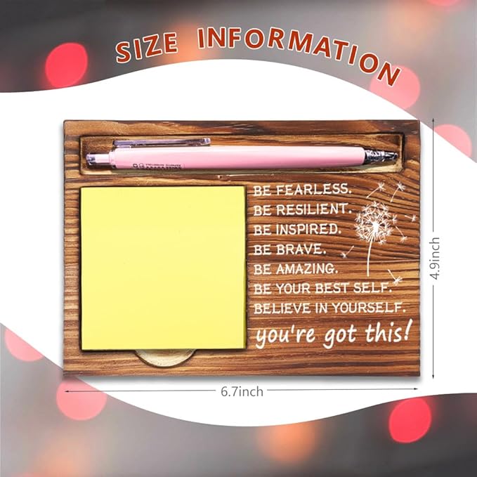 Positive Gifts for Women Coworkers Employees Friend, Inspirational Positive Affirmation Gift for Him Her, Mental Health for Home School Counseling Office Self-Stick Note Pad Holders-DW58