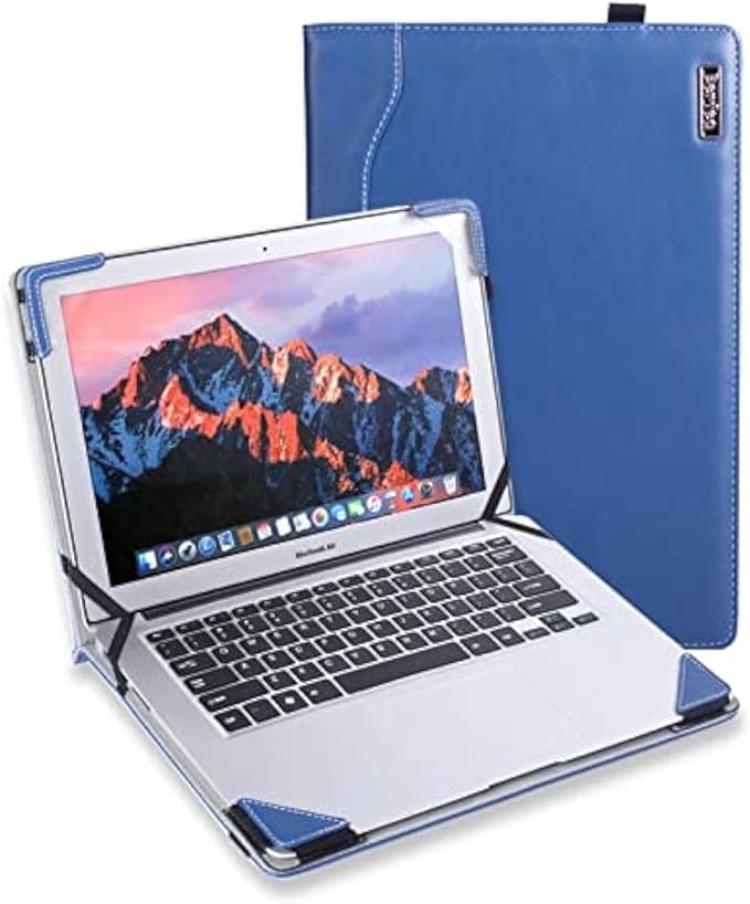 Laptop Case Cover Compatible with Dell Inspiron 14 5402 5405 5408 5409 5410 5490 5498 5401 14 inch Notebook Sleeve PU Leather Stand Hard Protective Skin