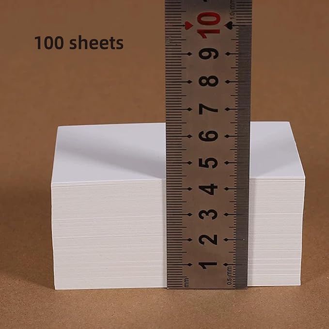 100 Sheets blank business cardstock 2 x 3.5 In Heavy Weight Card Stock 350gsm/130lb Learning Card, Note Card, Thank You Inserts, Gift Tags, Paper Crafts, Write, Draw, DIY Cards (2X3.5 Inches)