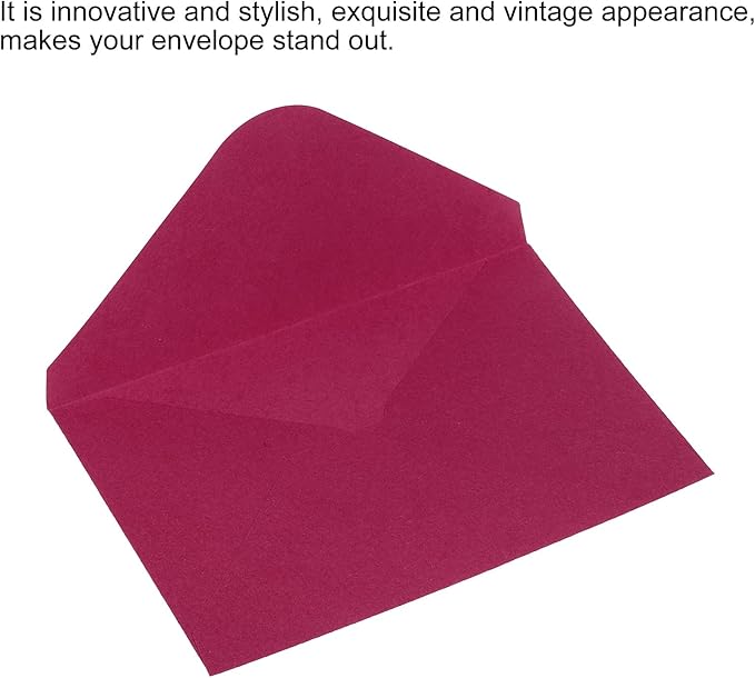 PATIKIL Mini Envelopes, 50 Pack Gift Cards Business Cards Envelope for Invitation Graduation, Dark Red