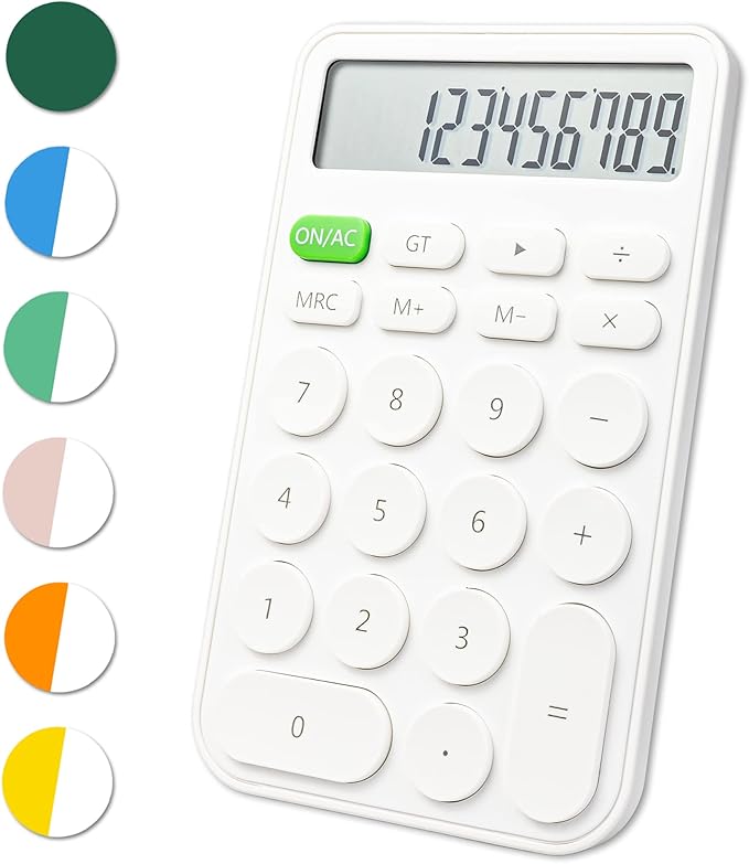 VEWINGL Standard Calculator 12 Digit,Desktop Large Display and Buttons,Calculator with Large LCD Display for Office,School, Home & Business Use,Automatic Sleep,with Battery