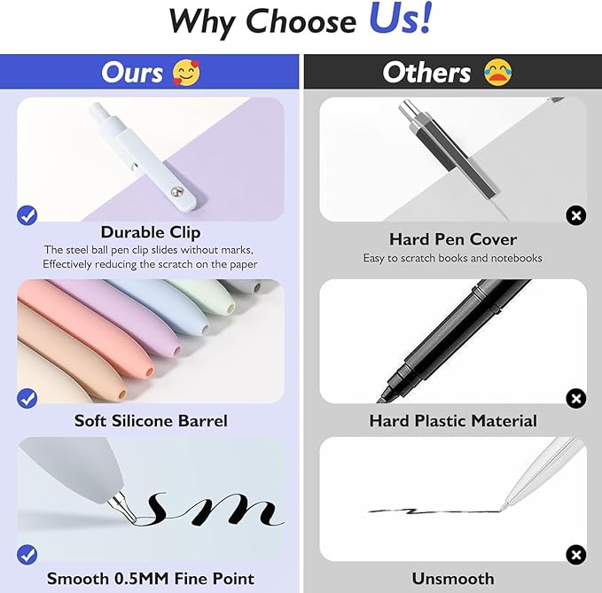 Vanhench Teacher Gifts for Women, Easter Gifts, Black Ink Pen Fine Point Smooth Writing Pen, Aesthetic Pens for Journaling Note Taking, Teacher Supplies, Preppy Stuff, Easter Basket Stuffers for Teens