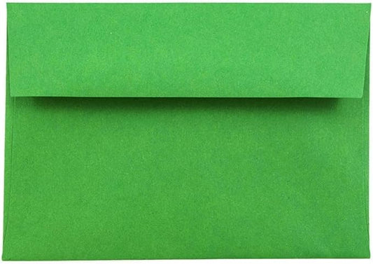 JAM PAPER 4Bar A1 Colored Invitation Envelopes - 3 5/8 x 5 1/8 - Green Recycled - 50/Pack