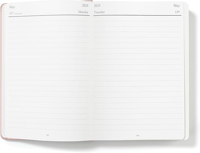 Wykeham's Executive 2025 Daily Journal Planner – Customization Available (Rose, 8.5"×5.5")
