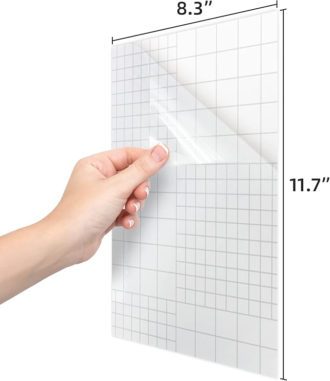 T&W SAME FILM 20 Pcs Dry Erase Board Sticker- Whiteboard Stickers-8.3''x11.7'' Removable Dry Erase Sheets- Fridge Dry Erase Paper for Wall/Desk/Refrigerator/Door/Locker/Home/Office/Classroom (Clear)