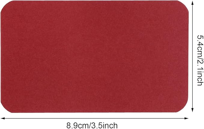 Penta Angel 100 Pcs Mini Paper Blank Gift Notes Cards DIY Craft Small Word Business Message Cards (Red)