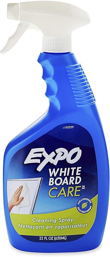 White Board Cleaning Spray, Whiteboard/Dry Erase Board Liquid Cleaner, 22 Ounce, with White Board Cleaner Microfiber Cloth