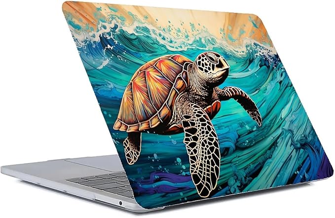 Compatible with 15.4 Inch MacBook Pro A1707/A1990, Animal Sea Turtle Hard Plastic Shell Cover Case