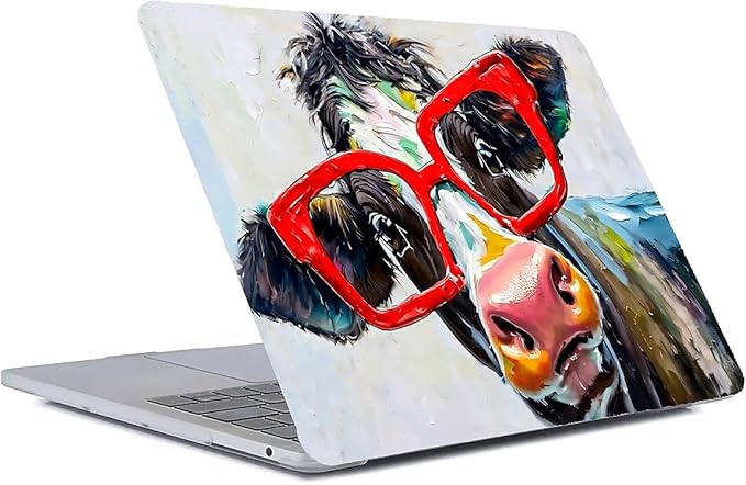 Compatible with 13.3 Inch MacBook Air A1466/A1369, Red Cow Hard Plastic Shell Cover Case