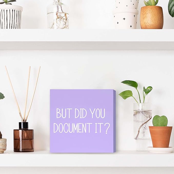 Purple Office Decor Desk Accessories Purple Office Gifts Purple Decor Sign for Cubicle Decor or Desk Decorations for Women Home & Office Cute Desk Accessories Gifts for Women Coworker