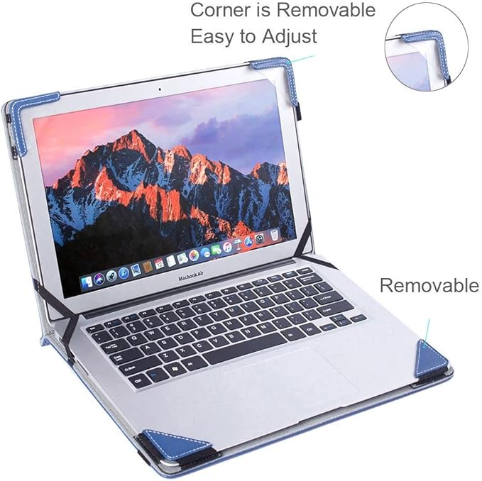 Laptop Case Cover Compatible with Dell Inspiron 13 7391 7306 2-in-1 Plus Laptop Element Black Notebook Sleeve PU Leather Stand Hard Protective Skin(not Suitable for Platinum Silver)