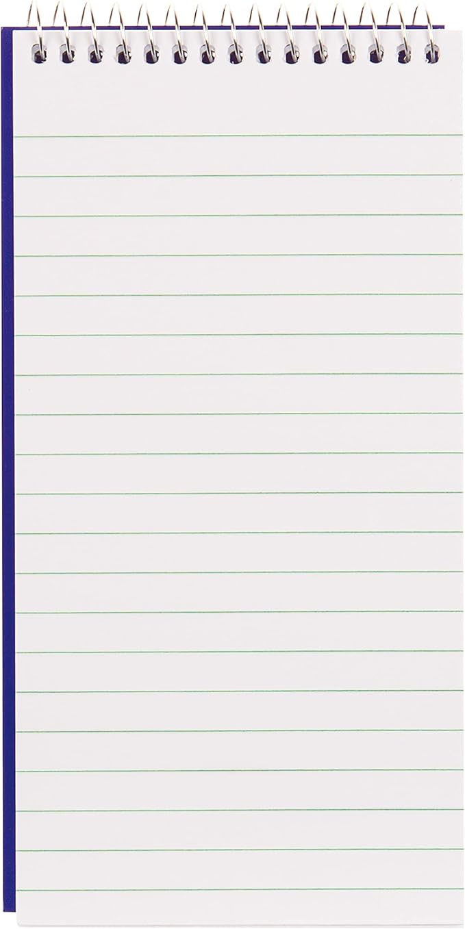 Blueline Reporter Notebook/Note Pad, 4 x 8 inches, 160 Pages / 80 Sheets (AT8B) (Pack of 2)