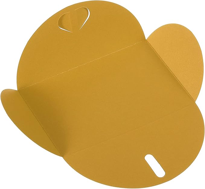 PATIKIL Gift Card Envelopes, 12 Pack Heart Shaped Clasp Small Gift Cards Holder Mini Envelope for Birthdays Weddings, Gold
