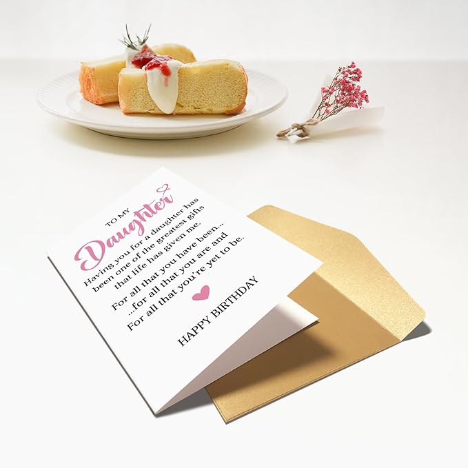 Heartfelt Birthday Card for Daughter - 'Having You' Mom & Dad's Gift