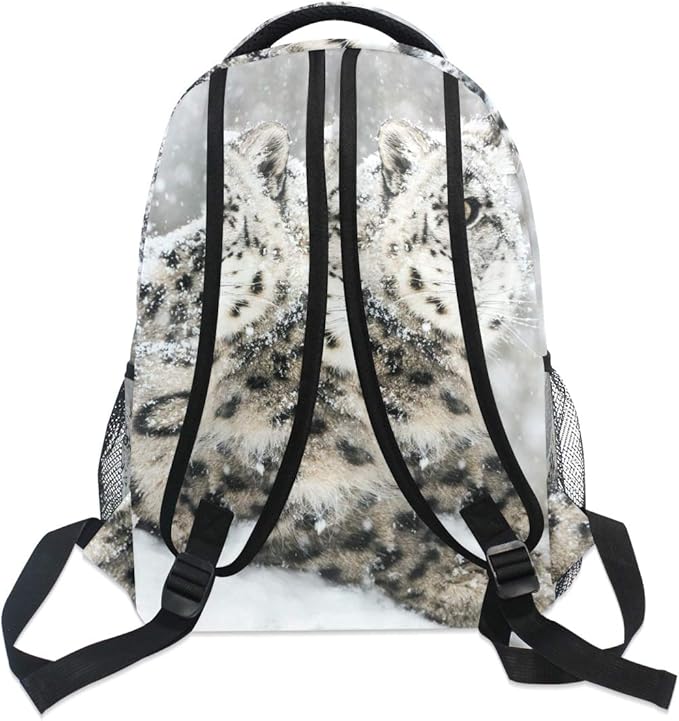 senya Snow Leopard Backpack School Bag Travel Daypack Rucksack for Students