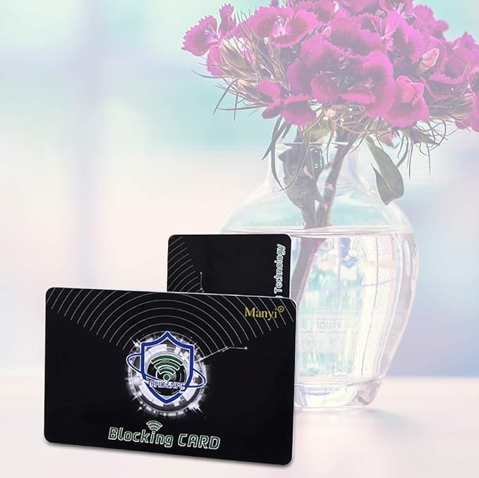 5Pcs RFID Blocking Card, Protection Entire Wallet and Purse Shield, Contactless NFC Bank Debit Credit Card Protector Blocker (Black)