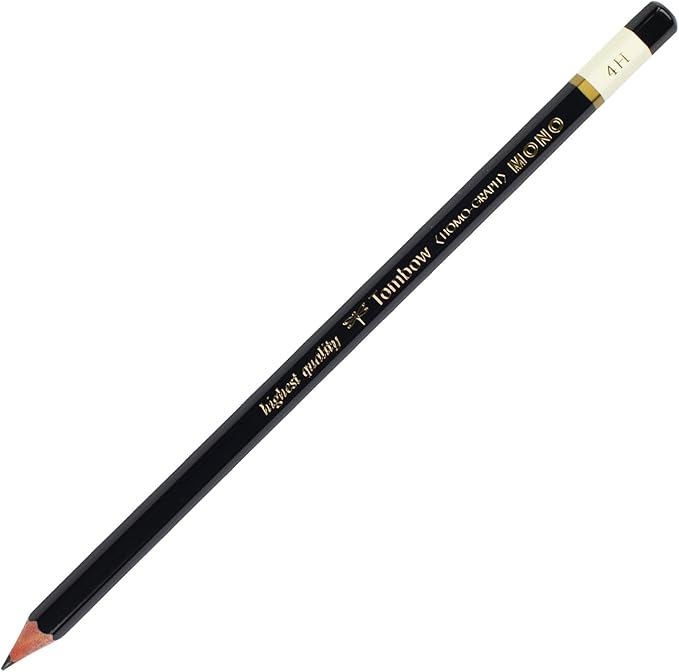Tombow 51514 MONO Drawing Pencil, 4H, Graphite 12-Pack