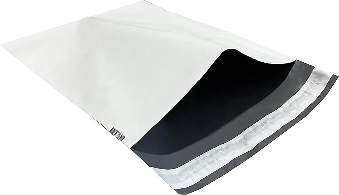 Colored Poly Mailers Pack of: Be creative with your packaging with Colored mailers (White, 9" x 12" pack of 200)